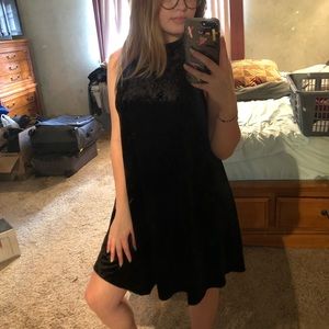 Black Velvet Shift Dress